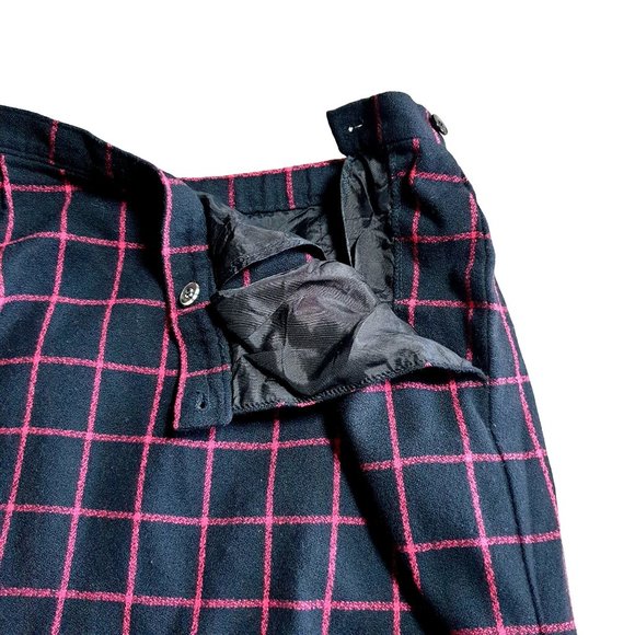 Pendleton Virgin Wool Women Size 12 Skirt Short Pencil BLACK PINK Waist 28" - Picture 9 of 9